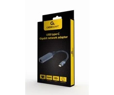 GEMBIRD A-USB3C-LAN-01 USB type-C Gigabit tinklo adapteris space pilkas