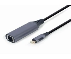 GEMBIRD A-USB3C-LAN-01 USB type-C Gigabit tinklo adapteris space pilkas