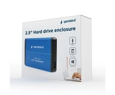 Serveris GEMBIRD USB 3.0 2.5" HDD korpusas mėlynas