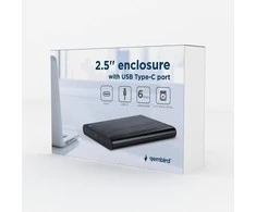GEMBIRD EE2-U3S-6 HDD/SSD įrenginio korpusas 2,5" su USB Type-C prievadu USB 3.1 šlifuotas aliuminis juodas