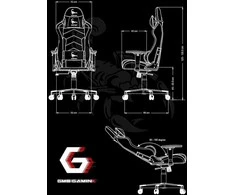 GEMBIRD Gaming chair SCORPION juodas mesh oranžinis skin