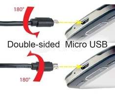 GEMBIRD CCB-USB2-AMmDM-6 Gembird dvipusis Micro-USB į USB 2.0 AM kabelis, 1.8 m, juodas, lizdinė pakuotė