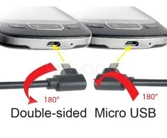 GEMBIRD CC-USB2-AMmDM90-6 Gembird dvipusis kampinis Micro-USB į USB 2.0 AM kabelis, 1.8 m, juodas
