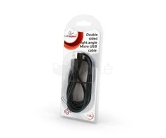 GEMBIRD CCB-USB2-AMmDM90-6 Gembird dvipusis kampinis Micro-USB kabelis, 1,8 m, lizdinė pakuotė