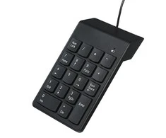 Klaviatūra GEMBIRD KPD-U-03 USB numeric keypad juodas slim 18 keys