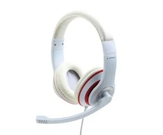 Gembird | Stereo Ausinės | MHS 03 WTRD | 3.5 mm | Baltas su Raudona Ring | Ausinės