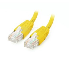 GEMBIRD PP12-0.25M/Y Gembird patchcord RJ45, cat.5e, UTP, 0.25m, geltona