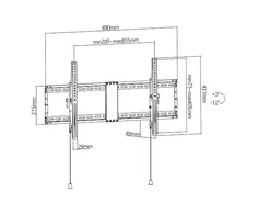 Gembird | Sieninis laikiklis | WM-90T-01 | Pakreipimas | 43–90" | Maksimalus svoris (talpa) 70 kg | Juodas