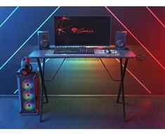 Žaidimų stalas Genesis Holm 200 RGB Gaming Desk, su pašvietimu