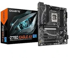 GIGABYTE Z790 EAGLE AX Motherboard - Supports Intel Core 14th Gen CPUs, 12+1+１Phases Digital VRM, iki 7600MHz DDR5 (OC), 3xPCIe 4.0 M.2, Wi-Fi 6E, 2.5GbE LAN, USB 3.2 Gen 2