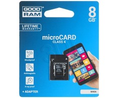 Atminties kortelė Atminties korta Goodram Micro SD 8Gb + SD adapter