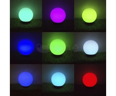 Solarna „GreenBlue“ saulės energija varomas šviestuvas, laisvai pastatomas, sodo, rutulio formos, 25x25x58cm, RGB LED, GB165
