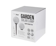 Solarna „GreenBlue“ saulės energija varomas šviestuvas, laisvai pastatomas, sodo, rutulio formos, 25x25x58cm, RGB LED, GB165