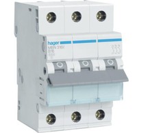 Automatinis jungiklis 6kA, B, 16A, 3P, B16 Hager MBN316E