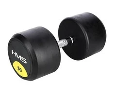 HMS HG PRO gumuotas hantelis 1 x 50 kg