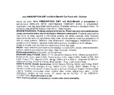 Sausas Kačių Maistas - Hill's Prescription Diet Multi-benefit Feline W/d 3kg