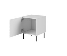 Cama Meble Naktinis Staliukas - HOLE 44x40,5x53,5 Cm Baltas Matinis