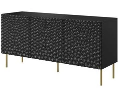 Cama Meble Saugojimo Spinta - HOLE 152x42,5x74,5 cm Matinė Juoda