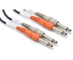 Kabelis Hosa 6,3 mm x2 lizdas – 6,3 mm x 2 3 m juoda (CPP-203)
