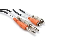 „Hosa Jack“ kabelis 6,3 mm x2 - RCA (Cinch) x2 4 m juodas (CPR-204)