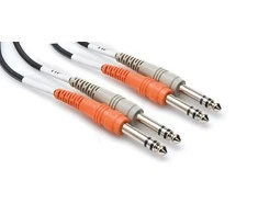 Kabelis Hosa 6,3 mm x2 lizdas – 6,3 mm x 2 4 m juoda lizdas (CSS-204)
