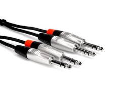 Kabelis Hosa Jack 6.3mm x2 - Jack 6.3mm x2 1.5m sidabrinė (HSS-005X2)