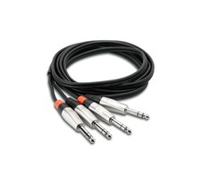 Kabelis Hosa Jack 6.3mm x2 - Jack 6.3mm x2 1.5m sidabrinė (HSS-005X2)