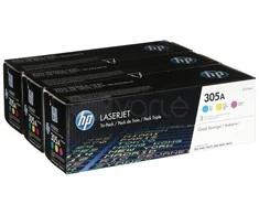 Hewlett Packard (HP) HP 305A LJ Pro 400/300, Color M351/M375/M475/M451 series C,M,Y rinkinys (kiekvienas 2 600 puslapių)