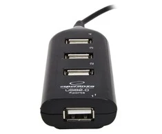 USB Adapteris - Esperanza EA116 480 Mbit/s, Juodas
