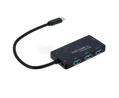 USB-C šakotuvas Akyga AK-AD-52 (4xUSB) juodas