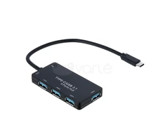 USB-C šakotuvas Akyga AK-AD-52 (4xUSB) juodas