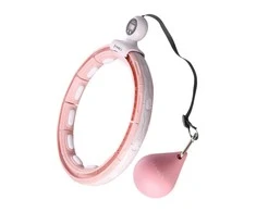 Rožinė HHM15 HULA HOOP Rožinis MAGNETIC WITH WEIGHT + COUNTER HMS