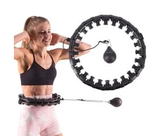 HHW01 HULA HOOP Juodas su svoriu HMS