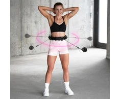 HHW01 HULA HOOP Juodas su svoriu HMS