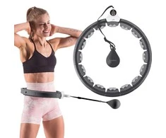 HHW06 HULA HOOP Juodas SU SVORIU + SKAITIKLIS HMS