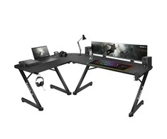 Kampinis žaidimų stalas Huzaro Hero 7.0 Gaming Desk, juodas