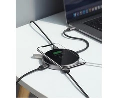 Charger induction for smartphone Baseus WXJMY-A0G (USB 2.0, USB 3.0, USB typ C, juodos spalvos)