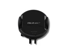 QOLTEC 51219 Indukcinis automobilinis įkroviklis Pro su automobiliniu laikikliu iR 15W QC3.0 USB C
