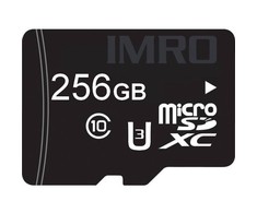IMRO atminties kortelė Micro SD 256GB 100MB/s class 10 UHS 3 su adapteriu SD