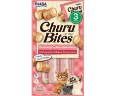 Kačių Skanėstai - INABA Churu Bites Vištiena, Tunas Ir Lašiša 3x10g