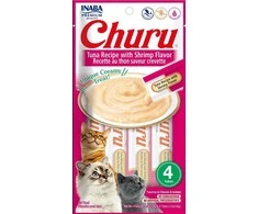 Kačių Skanėstai - Inaba Churu Tuno Ir Krevečių Skonio 4 X 14g