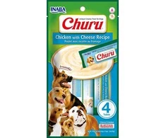 Inaba Foods Churu kreminis skanėstas šunims su vištiena ir sūriu, 4 vnt.