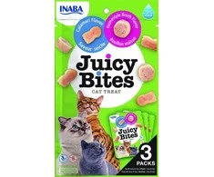 INABA Juicy Bites Homestyle sultinys ir kalmarai - skanėstai katėms - 3x11,3 g