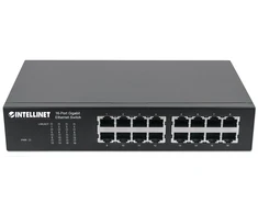 Šakotuvas „Intellinet Switch Gigabit 16x RJ45“ automatinis įkėlimas, darbalaukis / stovas 19 colių