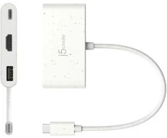 J5 Create USB ŠAKOTĖLIS „Triton j5create JCA379EW-N“ koncentratorius su USB C tipo 5000 Mbit/s Baltas