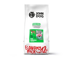 Gyvūnų Maistas - JOHN DOG Good Form Suaugusiųjų Kiaulienos ir Jautienos Be Glitimo 12 kg