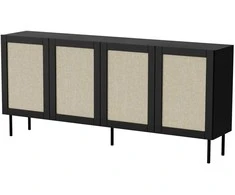 Cama Meble Komoda - Juta 4D 200x39,5x90, Juoda
