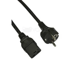 Akyga Ak-up-01 laidas (hibridinis c/e/f standartas (cee 7/7) m - iec320 c19 m; 1,8 m; juodas)