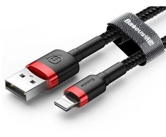 Baseus Cafule USB Lightning kabelis 2.4A 1m - Juoda / Raudona