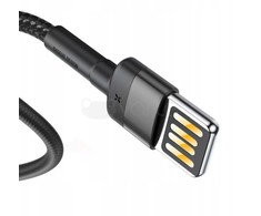 Baseus Cafule dvipusis USB Lightning kabelis 2.4A 1m - Pilkas / Juodas